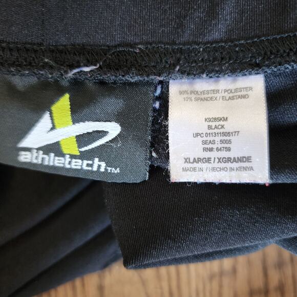 Athletech Black Elastic Waist Stretch Straight‎ Leg Workout Casual Pants Size XL - Picture 4 of 4